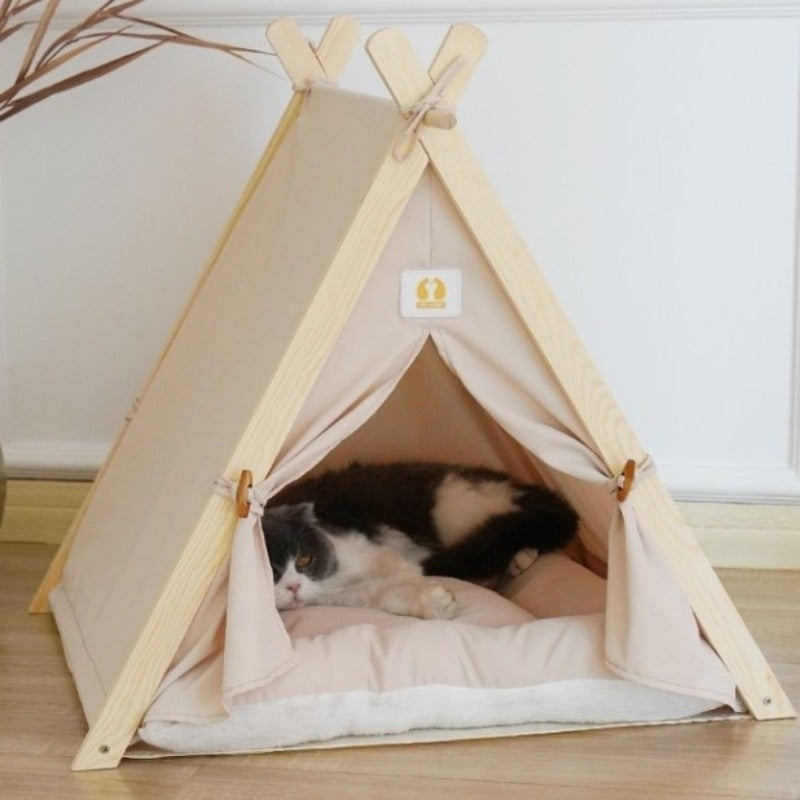 Pet Teepee Portable Pet Tents For Small Dogs Or Cats Puppy Sweet Bed