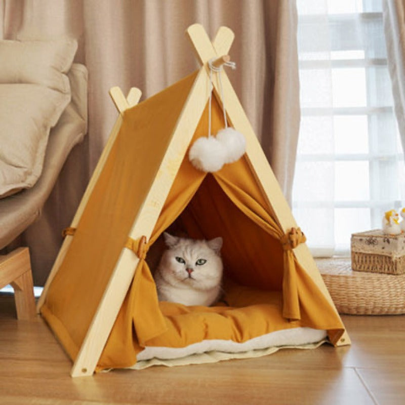 Pet Teepee Portable Pet Tents For Small Dogs Or Cats Puppy Sweet Bed