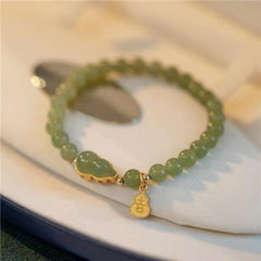 Gourd Natural Bracelet Double Layer Chain Jade Beads Hand String Adjustable