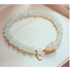 Gourd Natural Bracelet Double Layer Chain Jade Beads Hand String Adjustable