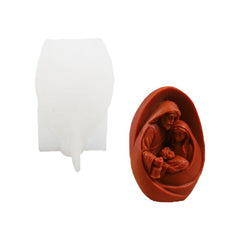 Jesus Birth 3D Aromatherapy Candle Mold Home Decoration Silicone