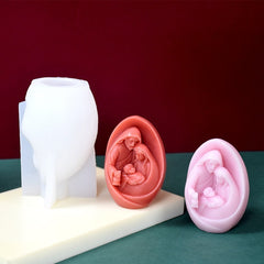 Jesus Birth 3D Aromatherapy Candle Mold Home Decoration Silicone