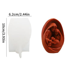 Jesus Birth 3D Aromatherapy Candle Mold Home Decoration Silicone