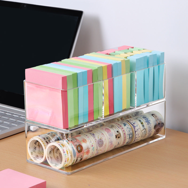 Acrylic Storage Box Desktop Organizer Grid Storage Rack