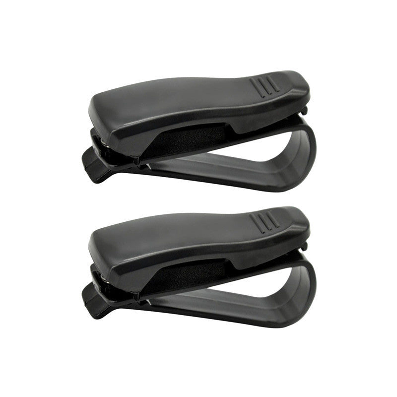 2pcs Universal Sunglasses Clips Car Visor Glasses Card Holder Auto Accessories