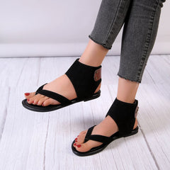 Women's Clip Toe Sandals Casual Flat Beach Shoes