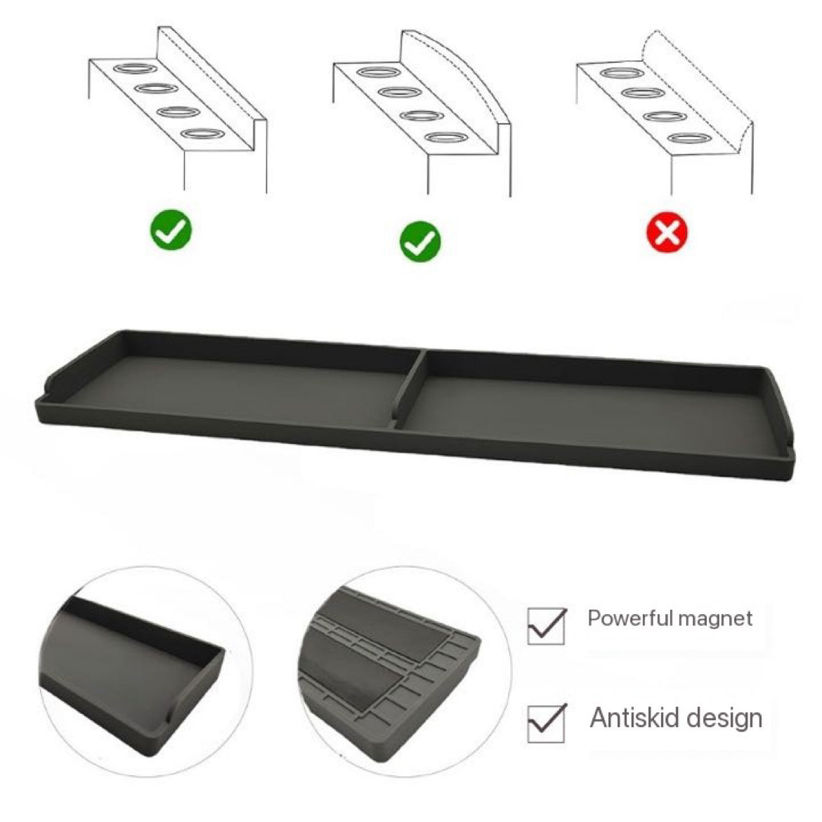Magnetic Kitchen Silicone Oven Storage Rack Zero Installation