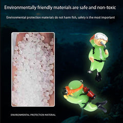 Luminous Green Mini Diver Fish Tank Ornament