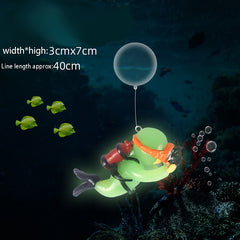 Luminous Green Mini Diver Fish Tank Ornament