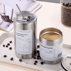 Double Layered Stainless Steel Coffee Cup 320ml 600ml 10 8oz 20 3oz