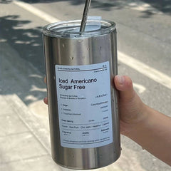 Double Layered Stainless Steel Coffee Cup 320ml 600ml 10 8oz 20 3oz