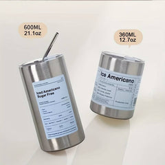 Double Layered Stainless Steel Coffee Cup 320ml 600ml 10 8oz 20 3oz