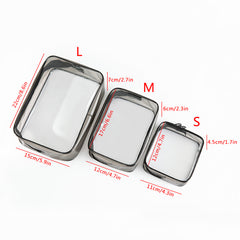 3pcs Clear Toiletry Bags Waterproof for Traveling