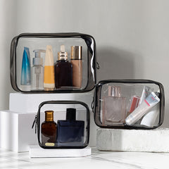3pcs Clear Toiletry Bags Waterproof for Traveling