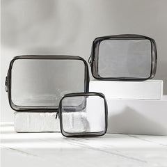 3pcs Clear Toiletry Bags Waterproof for Traveling