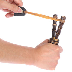 2pcs Wooden Slingshot Toys for Camping Shooting & Hiking