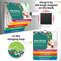 Air Fryer Cheat Sheet Magnets Cooking Guide Booklet