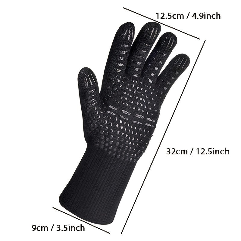 Fireproof Oven Gloves Heat Resistant Cut Resistant Non Slip Silicone BBQ Gloves