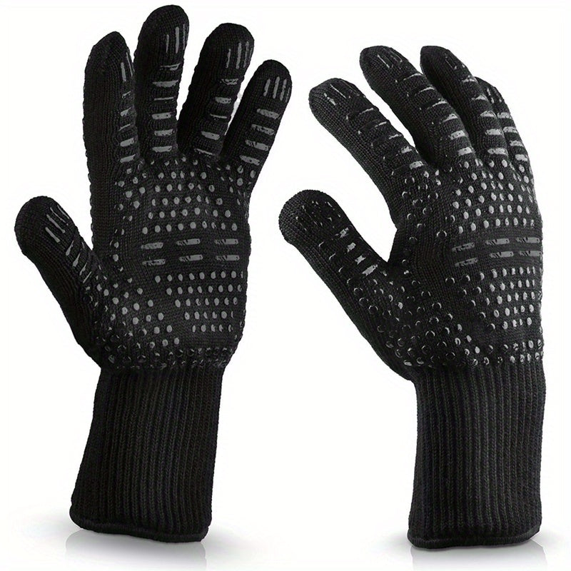 Fireproof Oven Gloves Heat Resistant Cut Resistant Non Slip Silicone BBQ Gloves