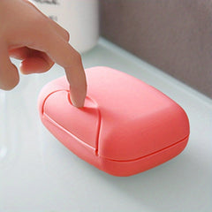 Waterproof Travel Soap Box with Cover and Lock Portable Soap Storage Tray