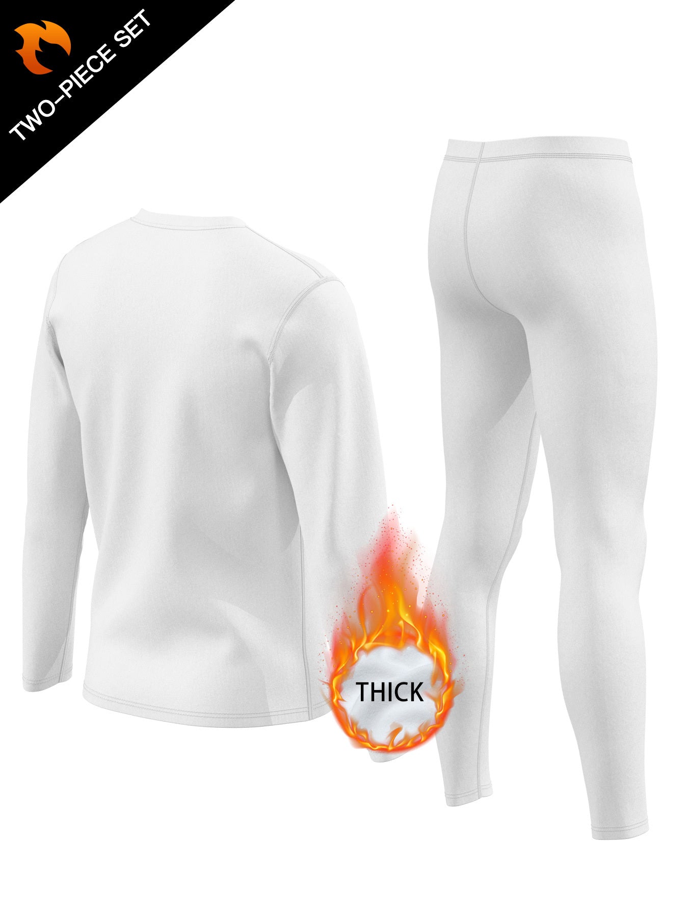 Men's Warm Sport Casual Set Long Sleeve Tee & Compression Pants