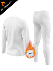 Men's Warm Sport Casual Set Long Sleeve Tee & Compression Pants