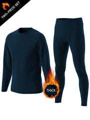 Men's Warm Quick-Dry Sport Set: Long Sleeve Tee & Compression Pants