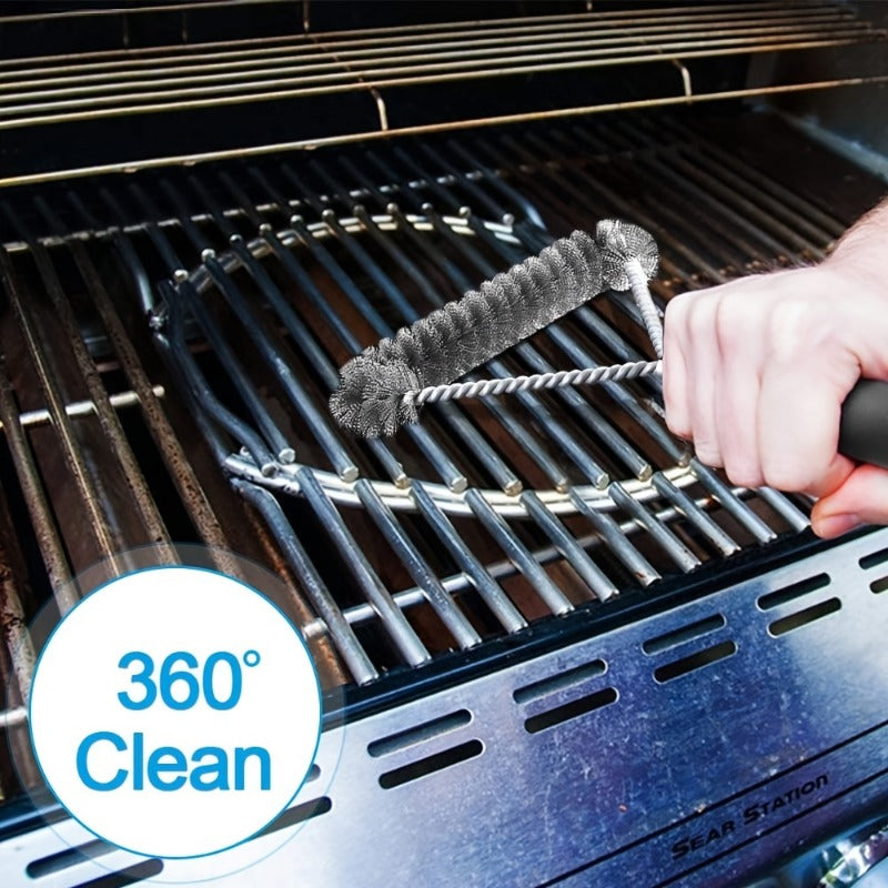 Grill Brush & Scraper BBQ Cleaner Stainless Steel Wire 12 inch
