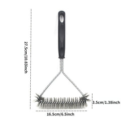 Grill Brush & Scraper BBQ Cleaner Stainless Steel Wire 12 inch