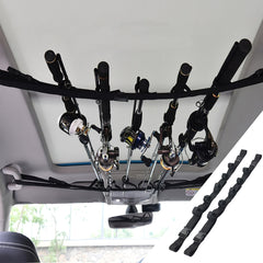 Adjustable Car Fishing Rod Holder 5 Rods Capacity Heavy Duty Nylon Rod Carrier