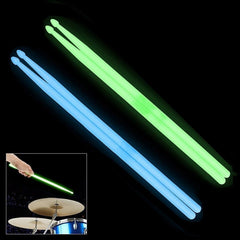 2pcs Luminous DrumStick Glow In The Dark Stage Performance Jazz Drumsticks