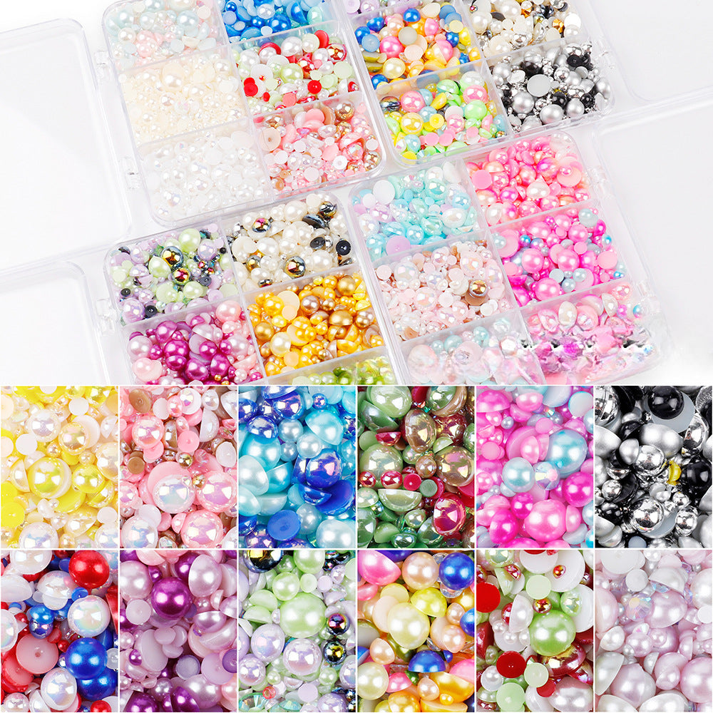 11 Flatback Nail Pearls For Nail Art Half Round Pearls For Crafts Multiple Size