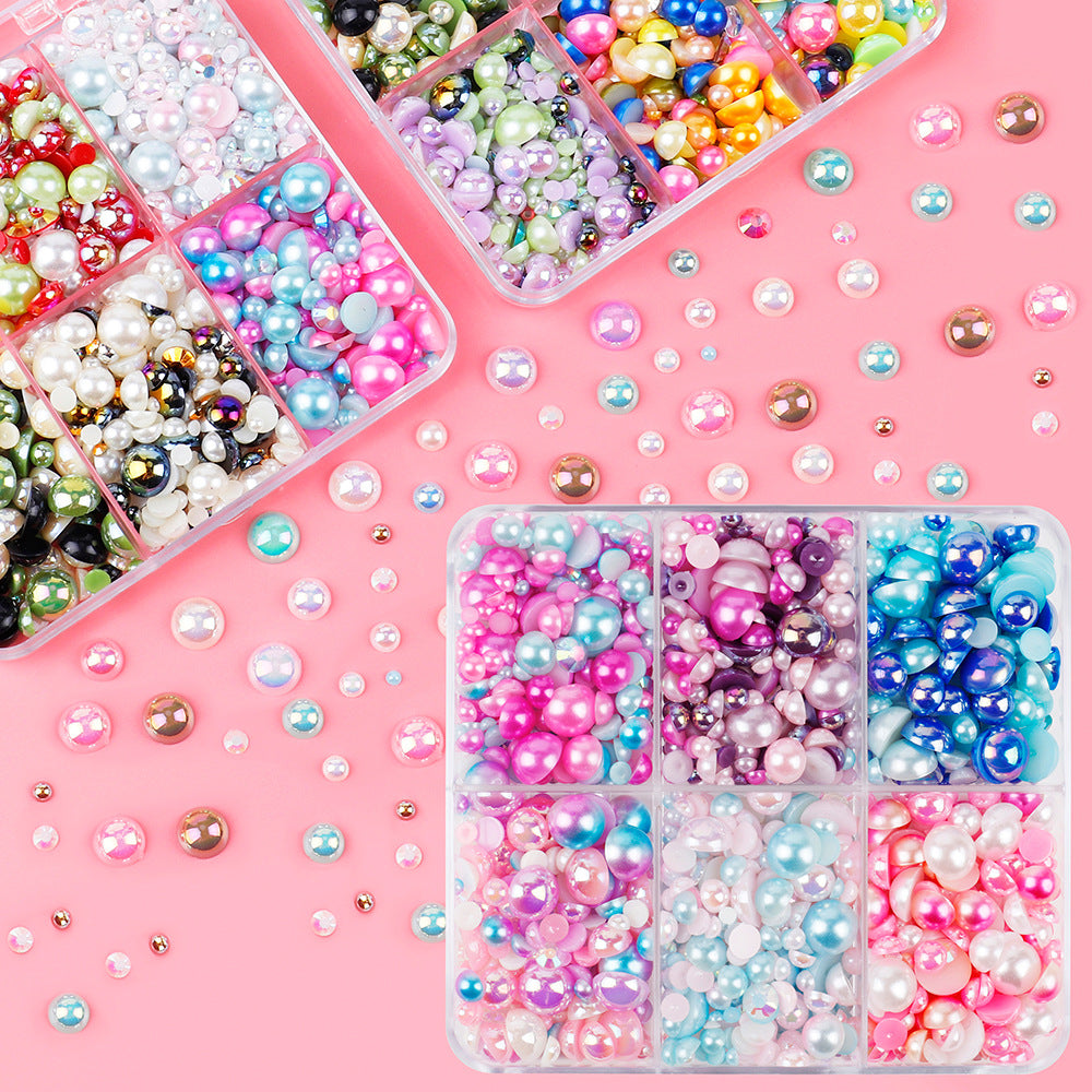 11 Flatback Nail Pearls For Nail Art Half Round Pearls For Crafts Multiple Size