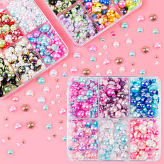 11 Flatback Nail Pearls For Nail Art Half Round Pearls For Crafts Multiple Size