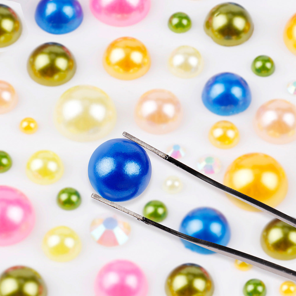 11 Flatback Nail Pearls For Nail Art Half Round Pearls For Crafts Multiple Size