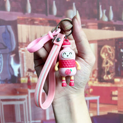 Cartoon Fruit Beverage Bottle Keychain Pendant Car Key Bag Hanging Decorations