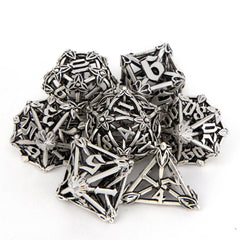 7pcs Leaf Flower Metal Dice Set for RPG Board Game