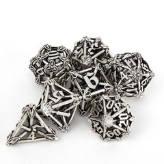 7pcs Leaf Flower Metal Dice Set for RPG Board Game