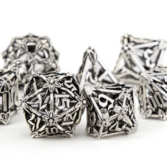 7pcs Leaf Flower Metal Dice Set for RPG Board Game