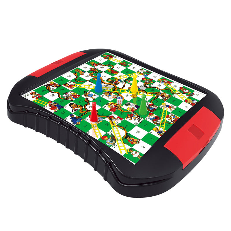 6 in 1 Family Game Chessboard Toy Gift Classic Chess Ludo Backgammon