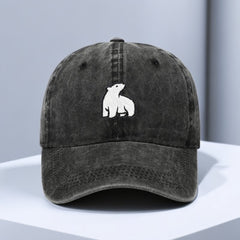 Polar Bear Embroidered Baseball Cap Outdoor Sun Hat