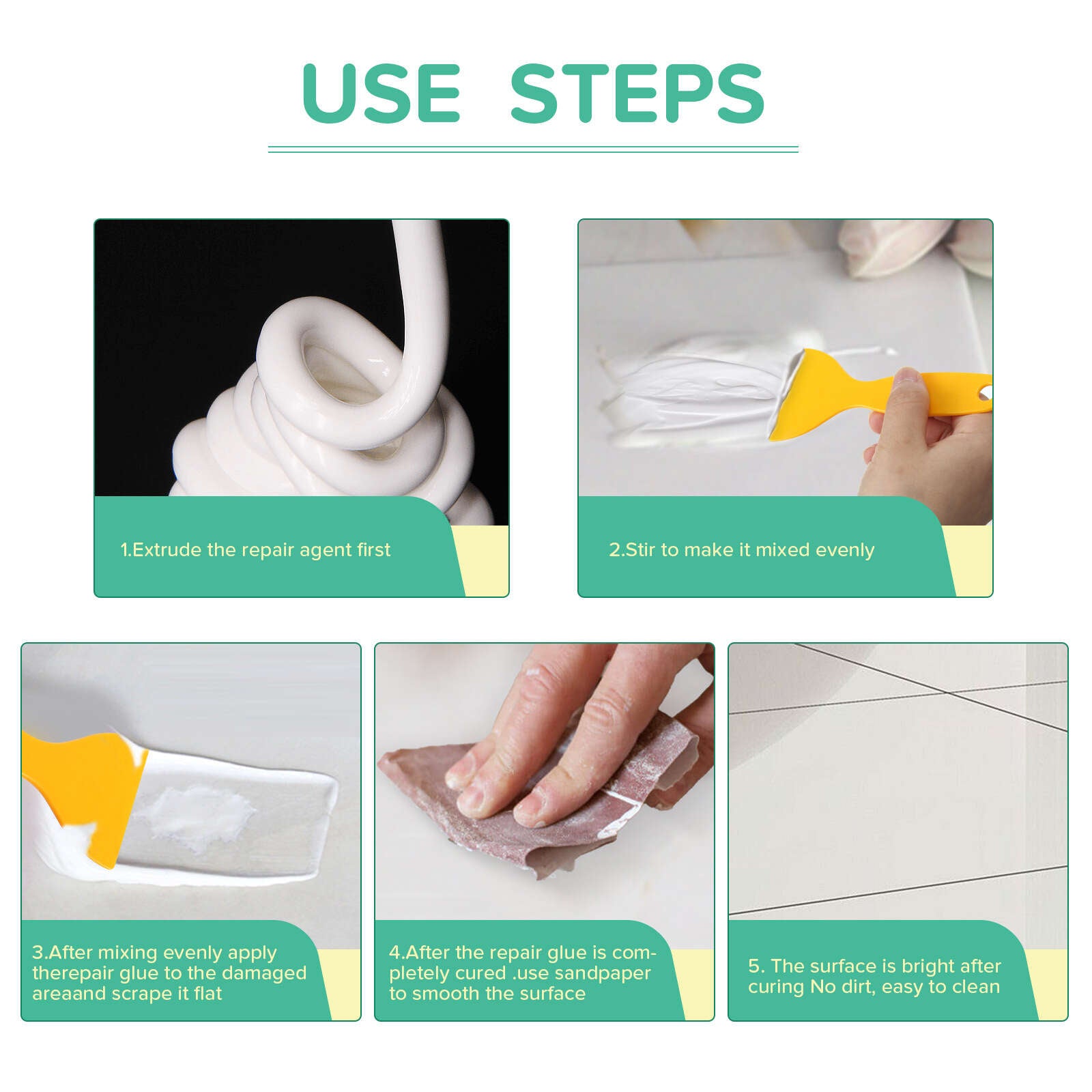 Ceramic Tile Repair AB Adhesive Set Metal Ceramic Tile Filling Crack