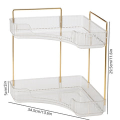 1pc Light Corner Shelf Kitchen Storage Bathroom Corner Shelf Layer Shelf Vanity