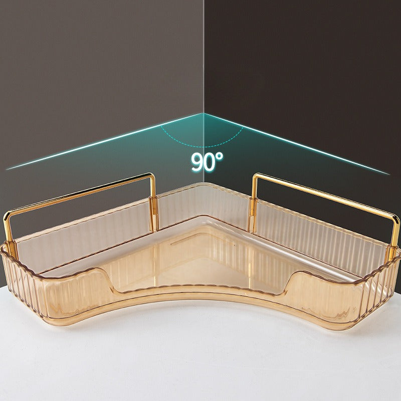 1pc Light Corner Shelf Kitchen Storage Bathroom Corner Shelf Layer Shelf Vanity