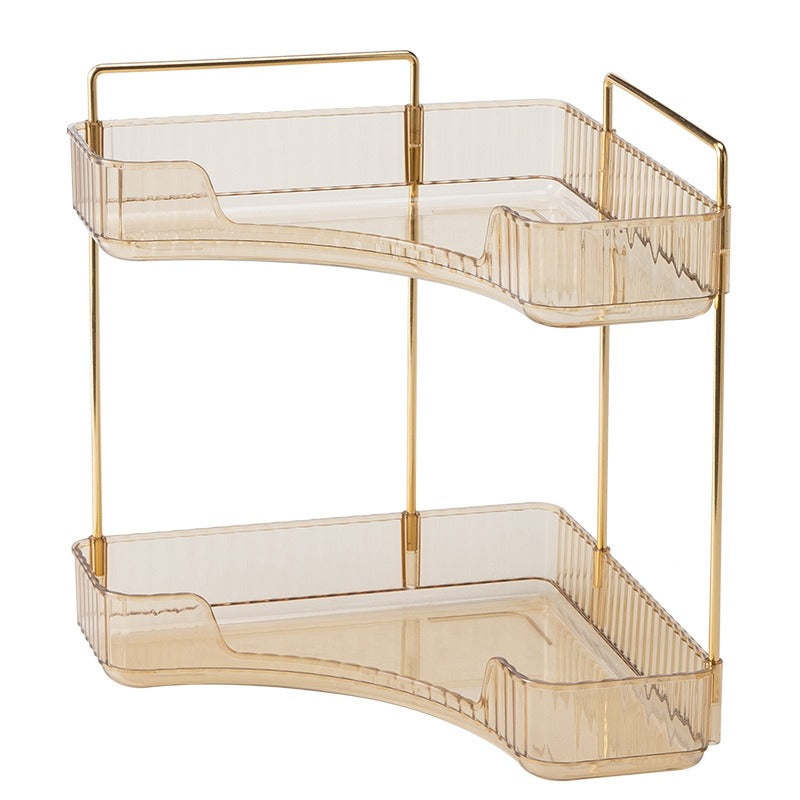 1pc Light Corner Shelf Kitchen Storage Bathroom Corner Shelf Layer Shelf Vanity
