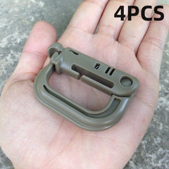 4pcs Backpack Hanging Carabiner Clip Keyring For Camping Hiking