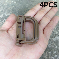 4pcs Backpack Hanging Carabiner Clip Keyring For Camping Hiking