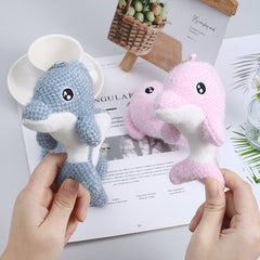 Dolphin Plush Pendant Doll School Bag Couple Key Chain Cartoon Doll