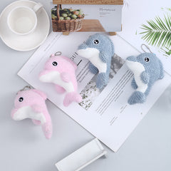Dolphin Plush Pendant Doll School Bag Couple Key Chain Cartoon Doll