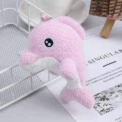 Dolphin Plush Pendant Doll School Bag Couple Key Chain Cartoon Doll